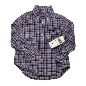 Polo Ralph Lauren Toddler & Little Boys Cotton Shirt Long Sleeve 2/2T MSRP $55